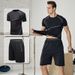 Men's Clothing Men's Yoga Fitness Set Moisture Wicking Yoga Clothes Sports Running Youth 5 Piece Set Optional_viptrois.com