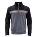Men's Jacquard Half-Zip Sweatshirt – Stand Collar Pullover With Contrast Panels (Black/Gray, Black/Blue, Green/Gray, S-XXXL)_viptrois.com