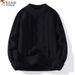 Woodpecker 2025 Autumn New White Crew Neck Cable Knit Men's Winter Plus Size Knitted Base Shirt Sweater_viptrois.com