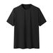 Men's Clothing Summer Trend Thin Short Sleeved Casual Knitted Sweater Elastic Loose Round Neck T Shirt_viptrois.com