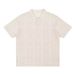 Men's Clothing Knitted Short Sleeved Textured Short Sleeved Men's And Women's Polo Shirts Trendy Summer Loose Lapel High Street Breathable Tops_viptrois.com