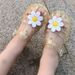 New girls little Daisy flower children's shoes Jelly Princess Bao head baby Roman shoes_viptrois.com