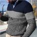 Sweater Casual Knitted Pullover Loose Long Sleeved Autumn And Winter Simple Plus Size Men's Clothing_viptrois.com