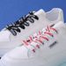Double sided printed shoelaces for men and women, double layer flat round white shoes, canvas shoes, letters, black and white shoelaces_viptrois.com
