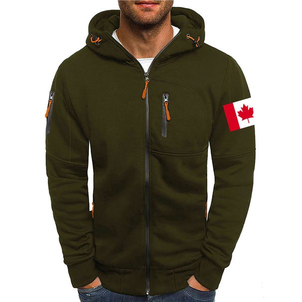 Autumn And Winter Large Size Men's Jacket Casual Jacket Sports Fitness Arm Zipper Hooded Cardigan Sweater Men_viptrois.com