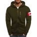 Autumn And Winter Large Size Men's Jacket Casual Jacket Sports Fitness Arm Zipper Hooded Cardigan Sweater Men_viptrois.com