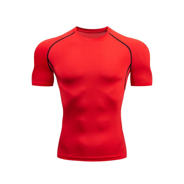 Men's Clothing Sizes Yoga Tights Abdominal Exercise Body Shaping Breathable Quick Drying Ball Training Colorful Short Sleeves_viptrois.com