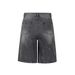 Men's Casual Lightning Print Denim Shorts - Relaxed Fit High Street Wide Leg Cropped Jeans For Streetwear_viptrois.com