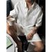 Men's Old Money Style Linen Suit Casual Summer Thin Relaxed Lazy Shirt Short Sleeve Shorts Complete Set_viptrois.com