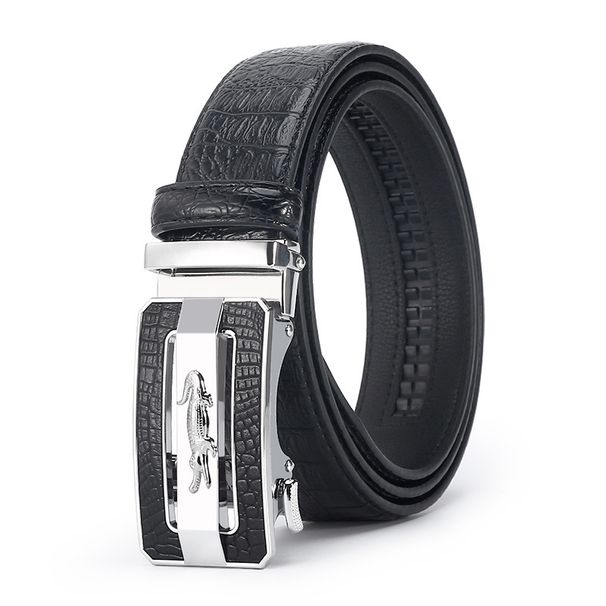 Men's Belts casual men's crocodile belt 2023 personalized alloy automatic buckle belt street stall supply manufacturer wholesale_viptrois.com
