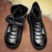Men's Winter Snow Boots With Fleece Lining - Thick Sole Slip-On Casual Shoes For Teens & Adults - Waterproof High-Top Warm Boots_viptrois.com