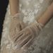 Unisex Short plain pearl gloves package five finger bride milky white wedding dress etiquette lace studio photo_viptrois.com