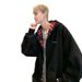 Loose And Versatile Casual Cardigan Jacket, Men's Retro Plaid Hooded Sweatshirt With Fleece_viptrois.com