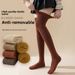 Thickened Warm Over-the-knee Terry Socks for Women Winter Plus Veet Slimming Shape Elasticity Thigh High Stockings_viptrois.com