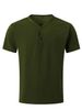 Men's Clothing Men's European And American Solid Color V Neck Breathable Perspiration Leisure Sports Light Regular Short Sleeved T Shirt_viptrois.com