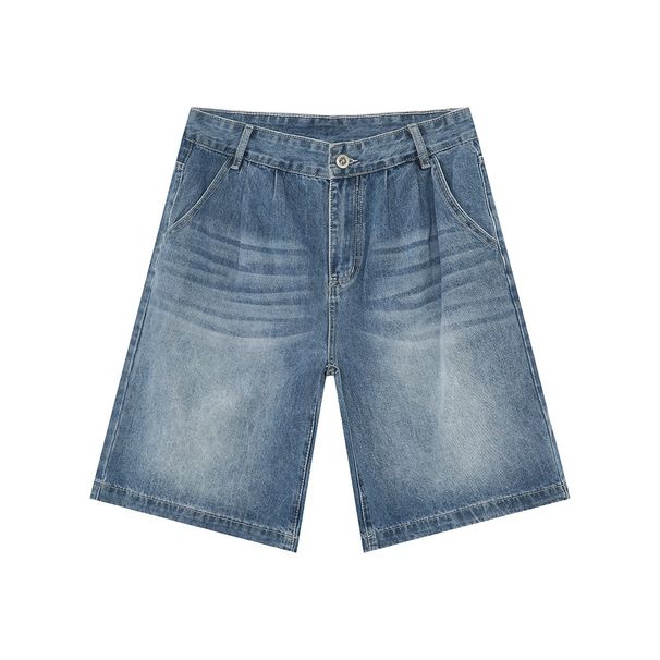 Men's Clothing Fashion Cleanfit Washed Casual White Short Sleeved Shirt Suit Spring And Summer_viptrois.com