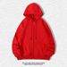 Huamian Solid Color Zipper Hooded Cardigan Spring Autumn Men And Women Plus Velvet Sweatshirt Loose Shoulder Coat_viptrois.com