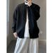 Unisex Zip-Up Cardigan – Slim Fit Stand Collar Sweater (Black/Grey/Apricot/Red)_viptrois.com
