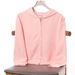 Women's Korean Style Short Zip-Up Cardigan Sweatshirt - Trendy Loose Hoodie For Early Autumn, Solid Color Lightweight Pullover_viptrois.com