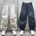 Men's Clothing Pants American Trend All Match Casual Pants Loose Straight Wide Leg Pants Quick Drying Paratrooper Pants_viptrois.com
