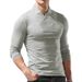 Men's Autumn And Winter New Solid Color Long-sleeved T-shirt Bottoming Shirt Slim Men's T-shirt_viptrois.com