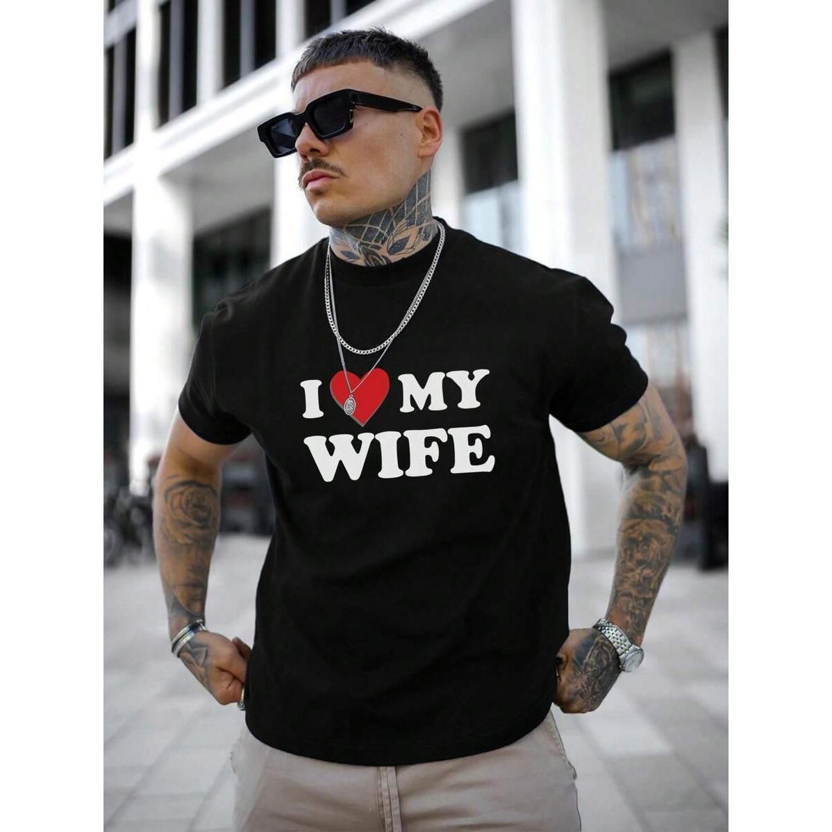 Camiseta De Manga Corta Impresa Casual Hombre, Para Uso Diario, Primavera/Verano_viptrois.com