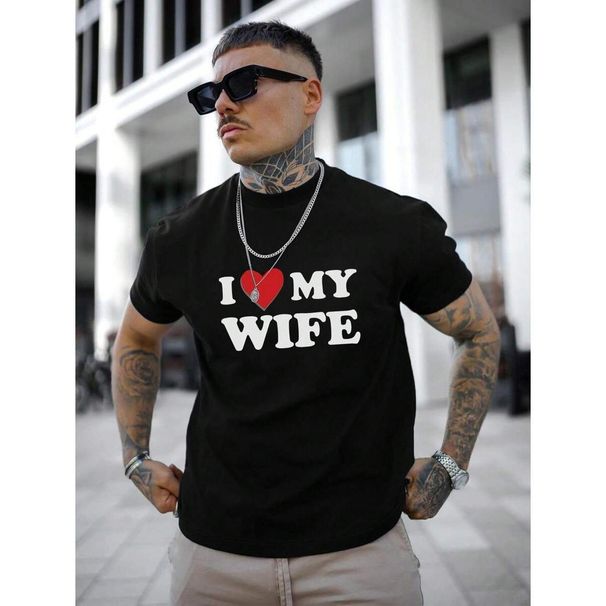 Camiseta De Manga Corta Impresa Casual Hombre, Para Uso Diario, Primavera/Verano_viptrois.com