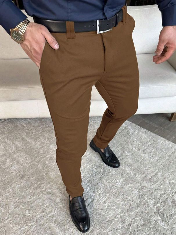 Solid Color Straight Loose Trendy All Match Spring And Autumn Pants_viptrois.com