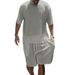 Men's Clothing Summer Men's Clothing Ice Silk Cool Loose Short-sleeved T-shirt Shorts Casual Sports Suit Men_viptrois.com