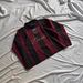 Oversized Letter-Embroidered Knit Sweater – Color-Block Streetwear (M-Xl, Red/Black, Red/Blue, Black/Blue, 90% Wool, Unisex Winter Pullover)_viptrois.com