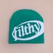 Retro Filthy Letter Beanie - Unisex Knit Hat For Hip-Hop & Street Style - Warm & Stylish In 19 Color Options (54-62cm)_viptrois.com