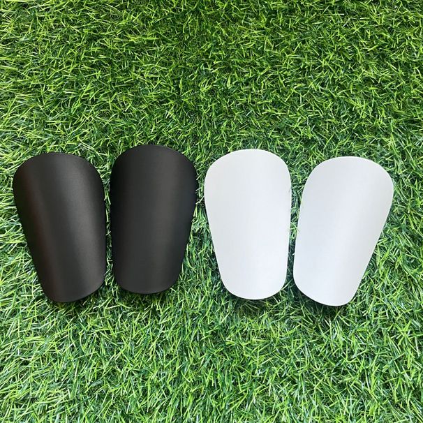 Mini Football Shin Guards 2-Pack (Black & White) - Small Size 8x5cm & 10x6cm - Lightweight Protective Gear For Youth & Kids Soccer Training_viptrois.com