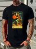 Vintage Halloween Spell Witch Monster Halloween Party T-Shirt Print Round Neck Short Sleeve Summer Graphic Versatile Soft Designer Clothes Top For Everyday Wear Stylish T-Shirt For Women Casual Slightly Female Fashion Streetwear Casual Unisex_viptrois.com