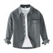 Autumn Casual Loose Long Sleeved Shirt For Young Men, Rugged And Handsome, With A Small Collar And Trendy Jacket_viptrois.com