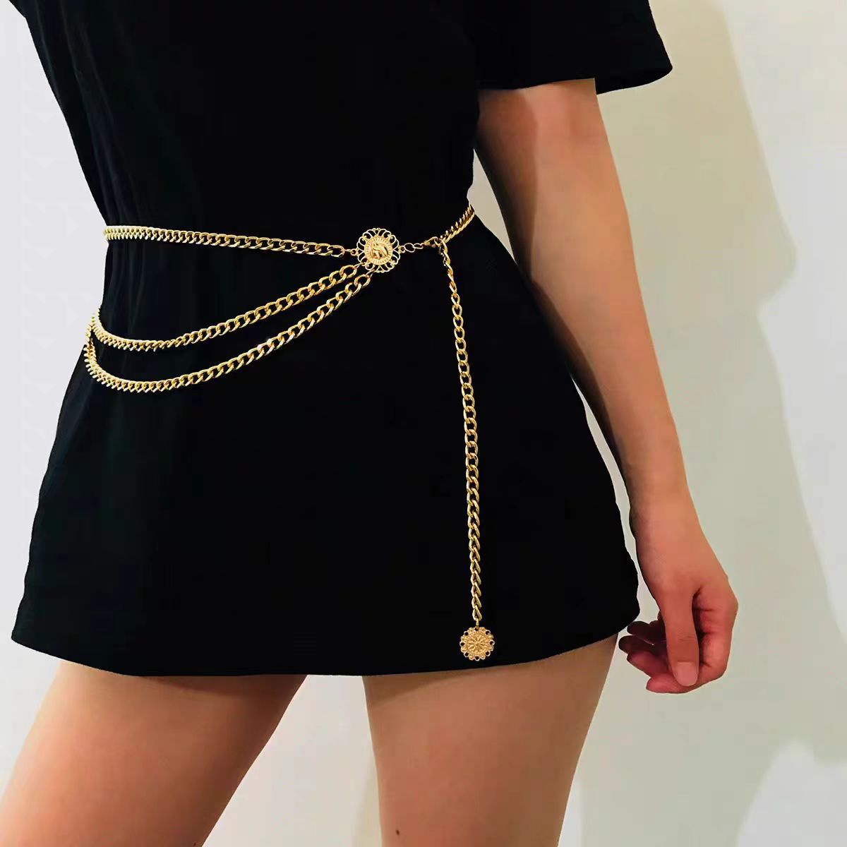 Vintage Gold Butterfly Body Chain - Adjustable Waist Jewelry For Bridal & Evening Wear_viptrois.com