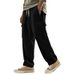 Men's Clothing Men's Heavyweight Corduroy Work Pants Retro Style Multi Pocket Loose Wide Leg Casual Trousers_viptrois.com