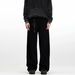 Classic Straight-Leg Black Jeans With Embroidered Detailing – Comfortable Cotton Denim Pants For Everyday Wear_viptrois.com