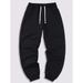 High Street Casual Pants Men's Solid Color Sweatpants Youth Sports Cuff Long Pants_viptrois.com