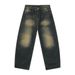 "Vintage Washed Wide-Leg Jeans – Korean Streetwear Vibe (S-XL, Retro/Black/Gray)"_viptrois.com