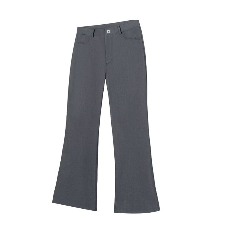 "Men's Relaxed Fit Commuter Trousers - Stretch Blend Wide-Leg Dress Pants With Flared Hem & Anti-Wrinkle Tech (Office To Casual)"_viptrois.com
