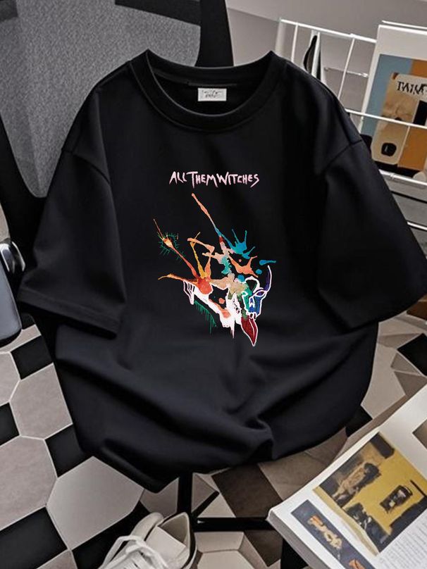 All Them Witches Brussels T Shirt S M L XL 2XL 3XL Stretched Homme Top For Everyday Wear Stylish Streetwear Summer Fashion Graphic Versatile_viptrois.com