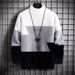 Men's Clothing sweater for men, half turtleneck thick bottoming sweater for junior high school and high school students, mink fleece sweater_viptrois.com