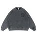Autumn Winter New Trendy Brand Washed Fleece Top With Badge Embroidery Crew Neck Sweatshirt_viptrois.com