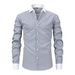 Men's Stretch Windsor Dress Shirt – Wrinkle-Free & Breathable Long Sleeve Shirt With Slim Fit For Office & Casual_viptrois.com