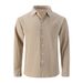 Autumn Linen Shirt Long Sleeved Lapel Breathable Casual Men's New Chinese Pocket Shirt_viptrois.com