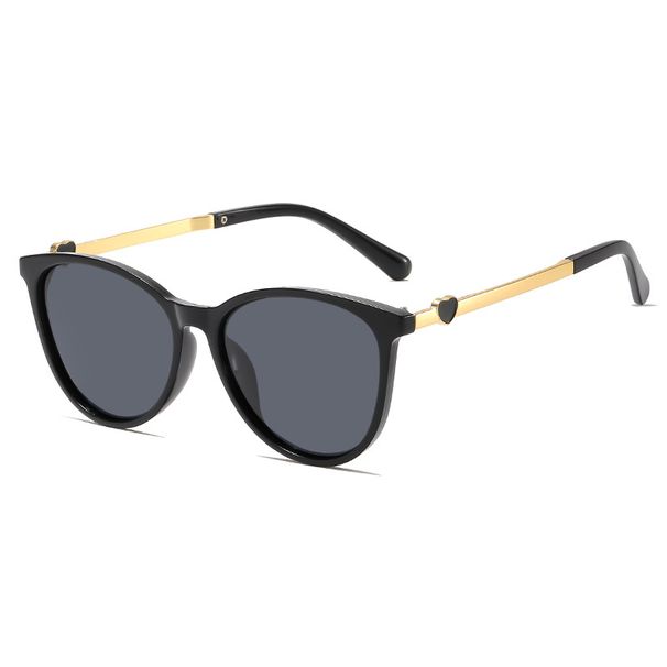 2025 New Women's Polarized Sunglasses Korean Version Of Star Trendy Glasses Round Face Retro UV Protection Internet Celebrity Sunglasses_viptrois.com