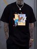 Vintage 90s Funny Tin Comic Series T Shirt XL 23x29 Cartoon Adventure Hergé Unisex Summer Stretched Homme Slightly Breathable Soft Casual_viptrois.com