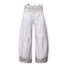 Punk Wasteland Vintage Dirty Denim Scimitar Men's Design Sense Split Patchwork Tie-Dye Wide-Leg Cargo Pants Trendy_viptrois.com