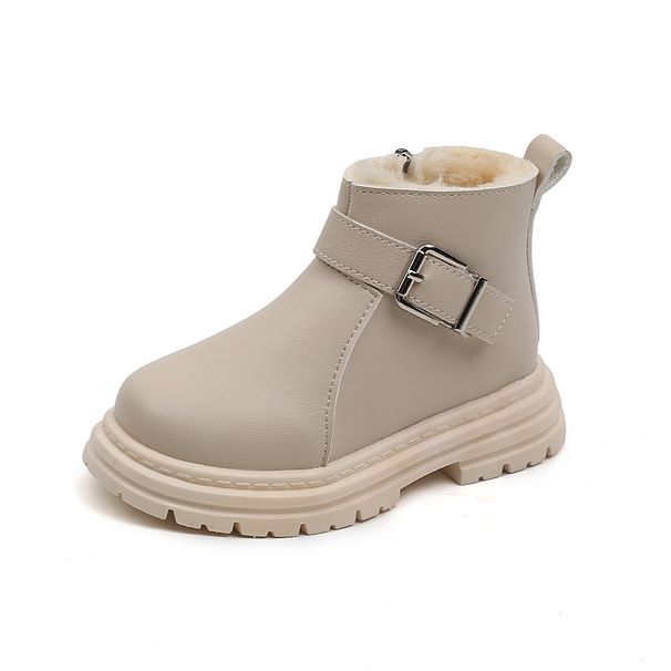 Child's Shoes Boys' Fashion Boots Girls' Soft Soled Warm Cotton Boots Buckle_viptrois.com