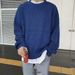 Men's Solid Color Pullover Sweater – Minimalist Hong Kong Style Loose Fit Knitwear For Autumn & Winter (Black/White/Green/Blue/Burgundy, M-XXXXL)_viptrois.com